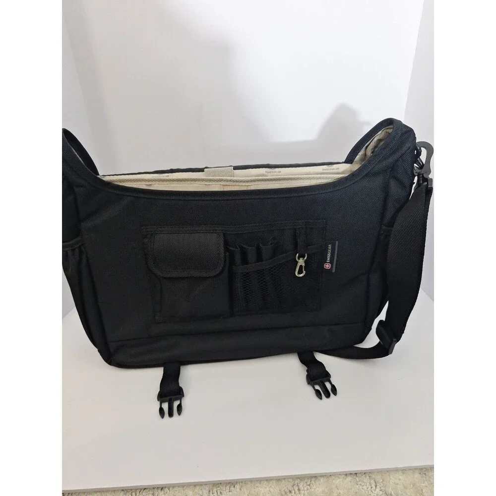SWISS GEAR Laptop Messenger Shoulder Bag Multi Compartment Brief Case Black 16”